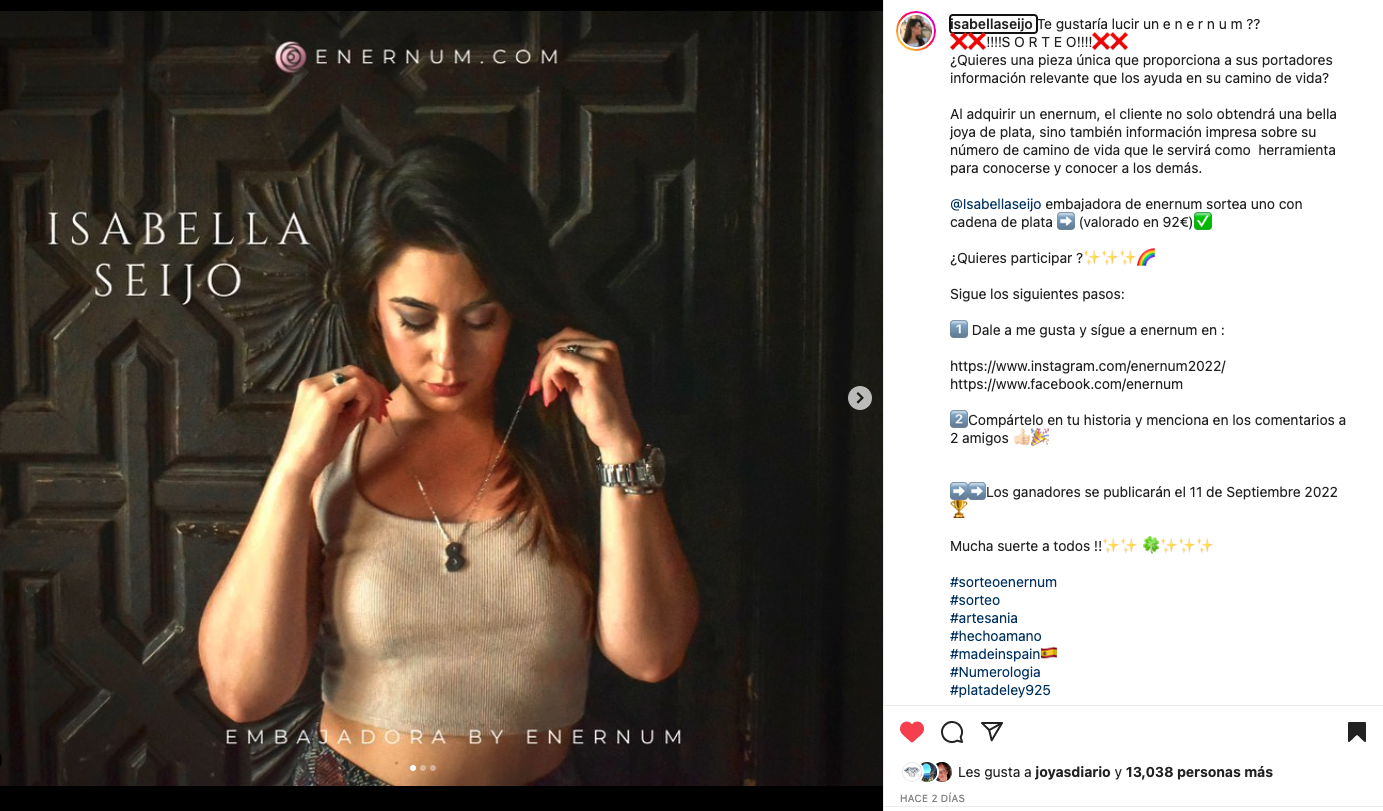 Sorteo en IG @ENERNUM2022